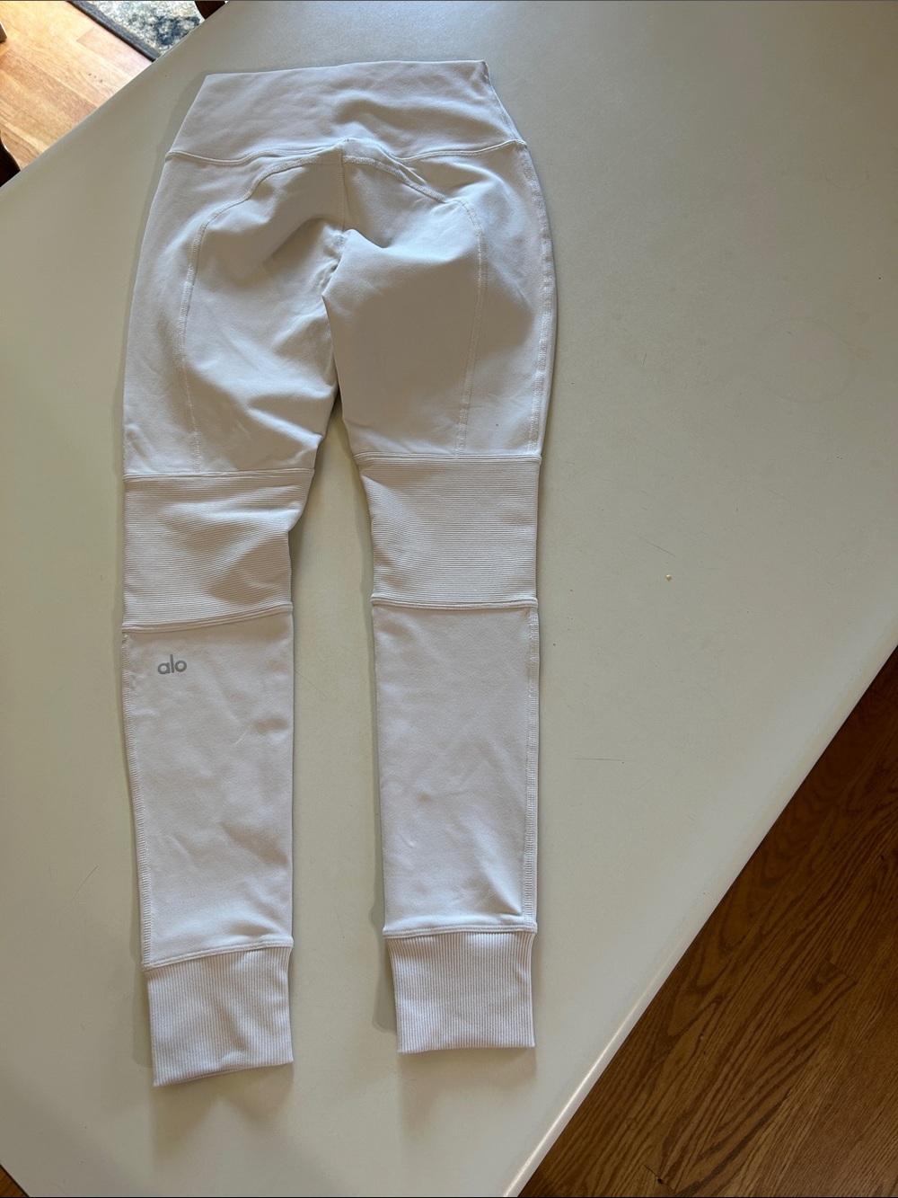 Alo small S High-Waist cream ivory Active Leggings - Picture 7 of 8